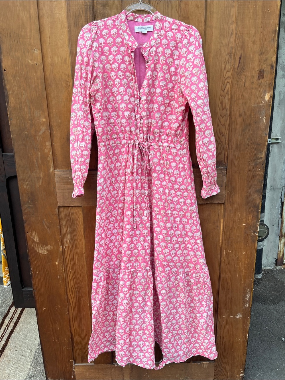 Emerson Fry Pink Printed Long-Sleeve Maxi Dress
